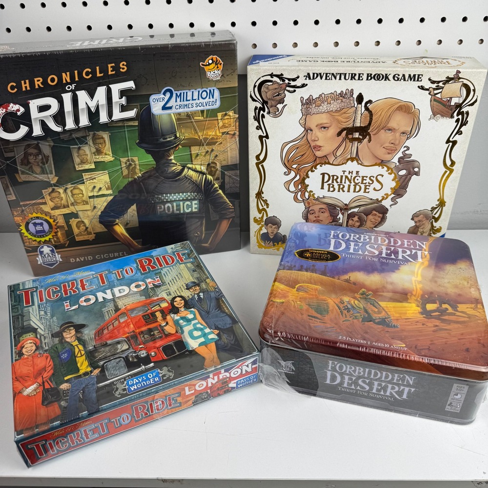 Board‎ Game Bundle Chronicles of Crime Princess Bride Ticket to Ride London New